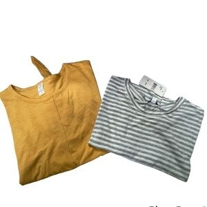 NWT SPLENDID Set bundle of two women t-shirts crop and Alternative Sz L